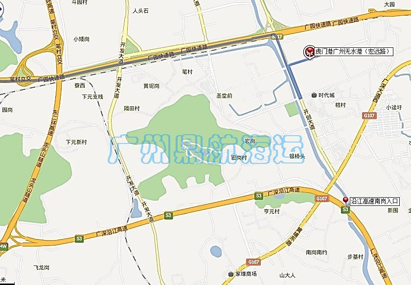 廣州無水港地址，廣州無水港位置